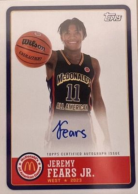 2023 Topps Chrome McDonald's All-American #PA-JF Paper Autographs