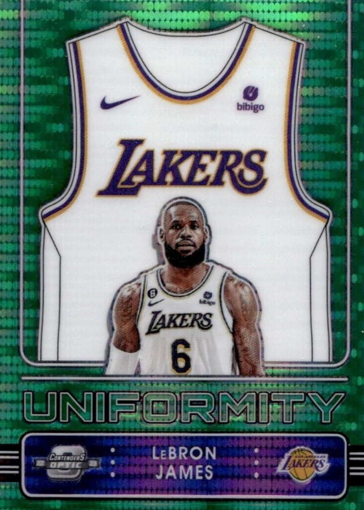 LeBron James 2022 Contenders Optic #5 Uniformity - Green