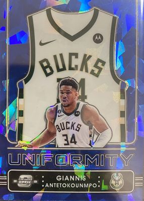 2022 Contenders Optic #8 Uniformity - Blue Cracked Ice /75