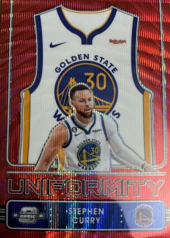 Stephen Curry 2022 Contenders Optic #22 Uniformity - Red Wave PSA 10