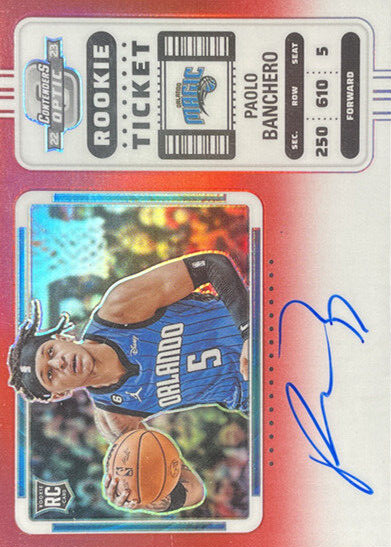 その他 PSA9 PAOLO BANCHERO PANINI RC AUTO Paolo Banchero 2022-23 Panini Origins Rookie Autographs Red #8 PSA