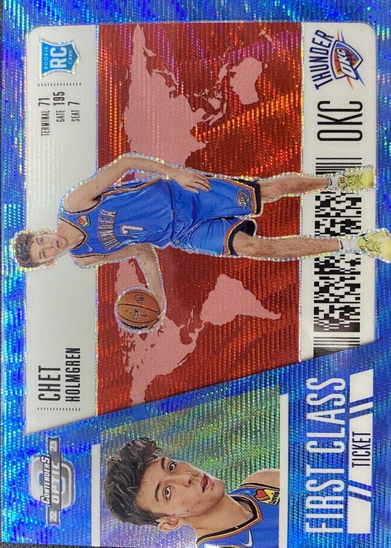 Chet Holmgren 2022 Contenders Optic #11 First Class Ticket - Red Wave Rookie SGC 9.5