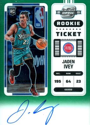 2022 Contenders Optic #139 Rookie Ticket Auto - Green /75