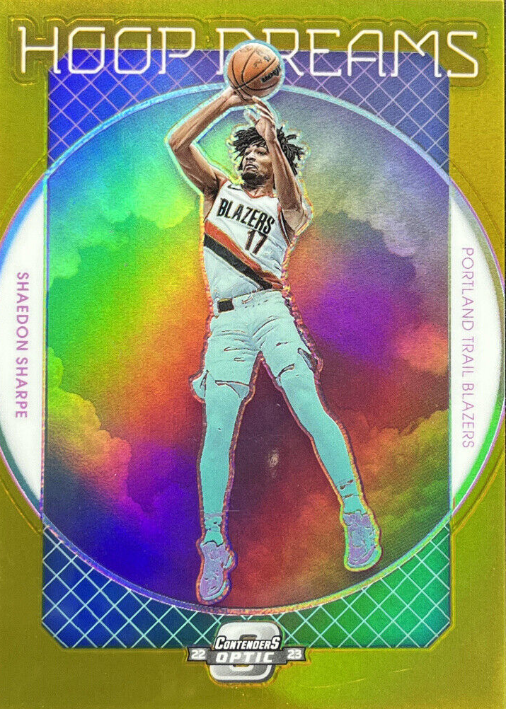 Shaedon Sharpe 2022 Contenders Optic #21 Hoop Dreams - Gold