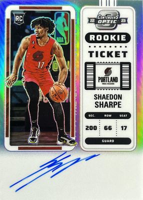 Shaedon Sharpe 2022 Contenders #110 Rookie Ticket Auto - Cracked 