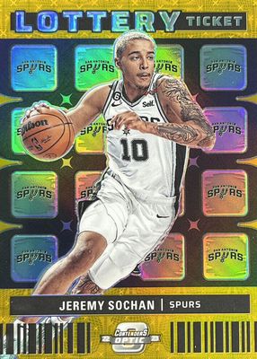 2022 Contenders Optic #9 Lottery Ticket - Gold /10