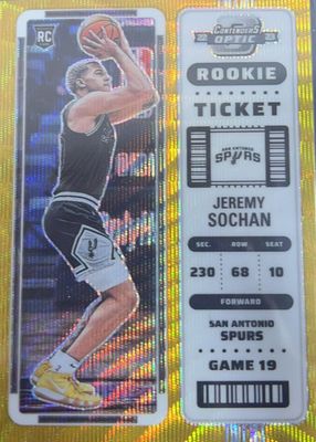 2022 Contenders Optic #3 Asia Gold Wave /10