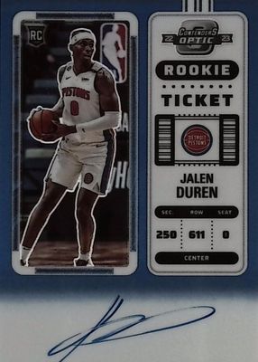 2022 Contenders Optic #111 Rookie Ticket Auto - Blue /49