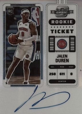 2022 PANINI SPECTRA JALEN DUREN ROOKIE AUTOGRAPH RADIANT #'D