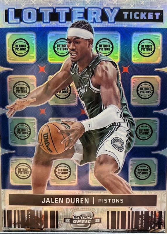 Jalen Duren 2022 Contenders Optic #13 Lottery Ticket Rookie PSA 10