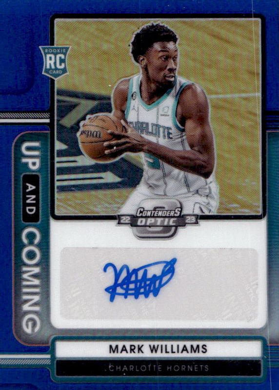 Mark Williams 2022 Contenders Optic #UCA-MKW Up and Coming Autographs - Blue (/75) Rookie PSA 10