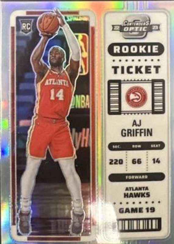 AJ Griffin 2022 Contenders Optic #11 Silver Rookie RAW