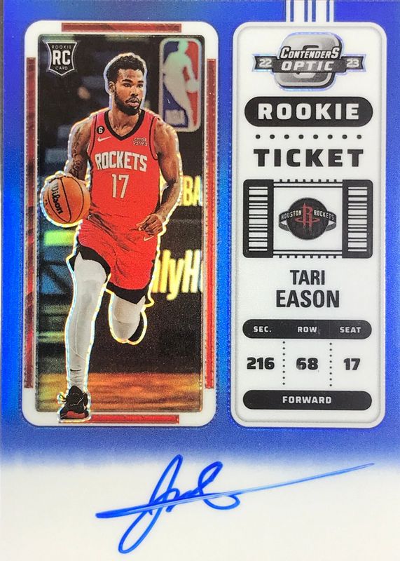 Tari Eason 2022 Contenders Optic #126 Rookie Ticket Auto - Blue /49 PSA 10