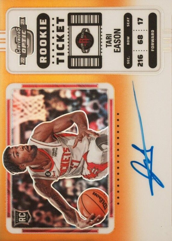 Tari Eason 2022 Contenders Optic #126 Rookie Ticket Auto Variation - Orange /25 PSA 10