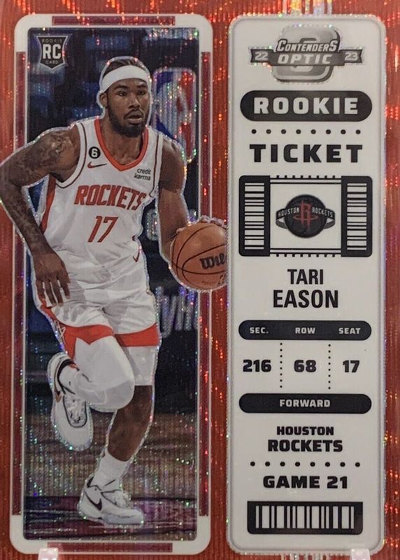 Tari Eason 2022 Contenders Optic #10 Asia Red Wave Rookie RAW