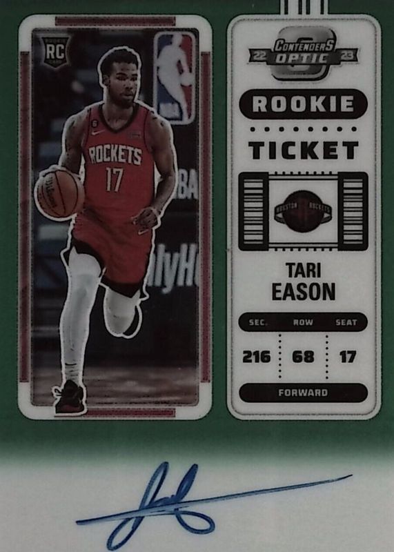 Tari Eason 2022 Contenders Optic #126 Rookie Ticket Auto - Green /75 PSA 9