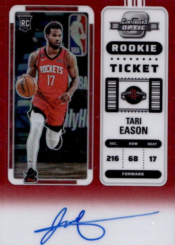 Tari Eason 2022 Contenders Optic #126 Rookie Ticket Auto - Red /99 Rookie SGC 9.5