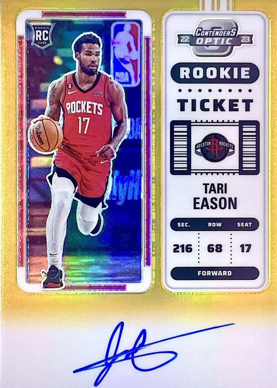 Tari Eason 2022 Contenders Optic #126 Rookie Ticket Auto - Gold /10 PSA 10