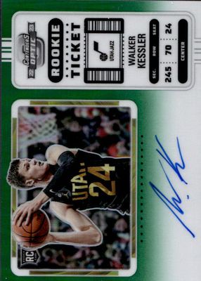 2022 Contenders Optic #136 Rookie Ticket Auto Variation - Green /75