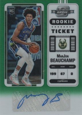 2022 Contenders Optic #114 Rookie Ticket Auto - Green /75