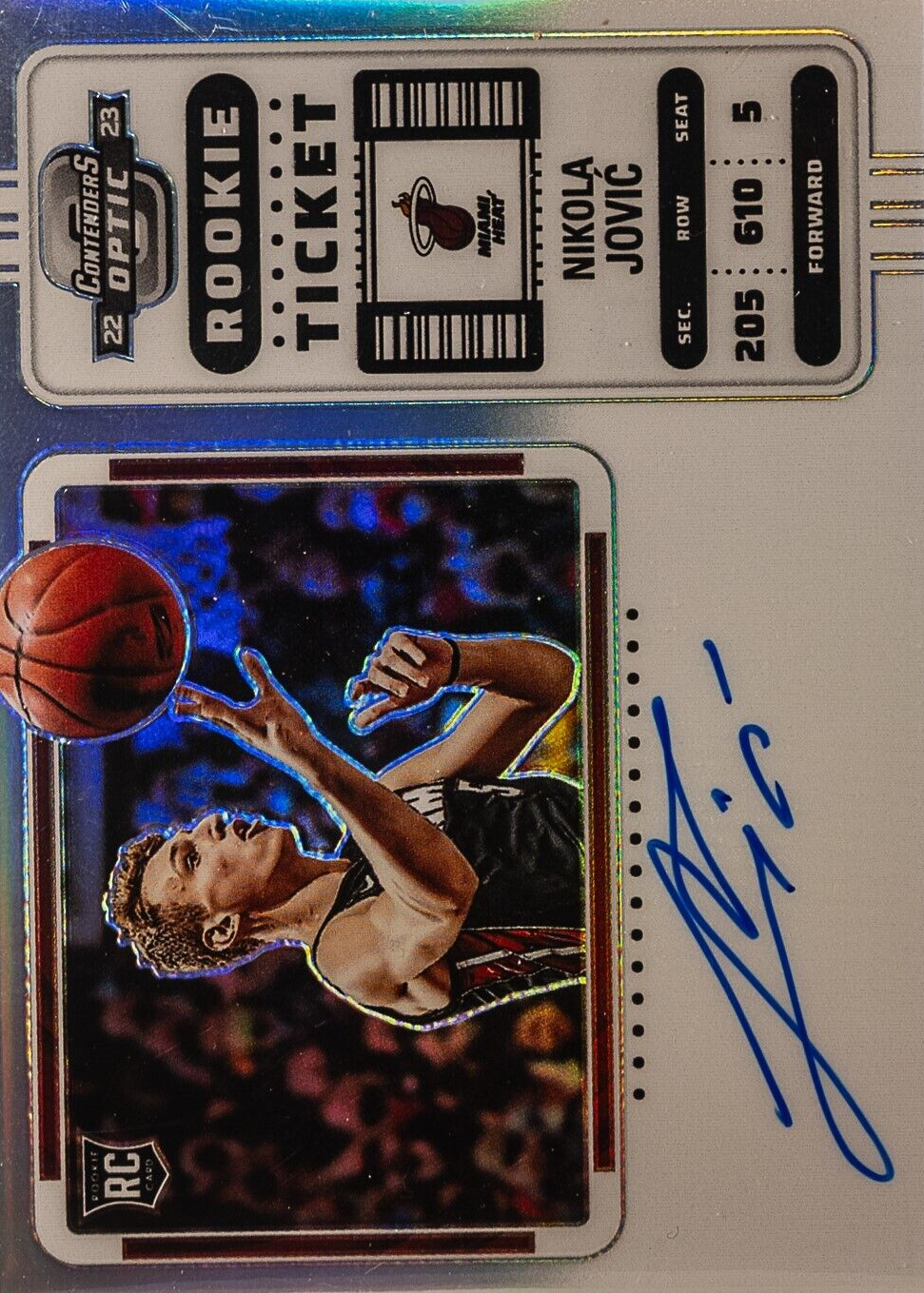 Nikola Jovic 2022 Contenders Optic #120 Rookie Ticket Auto