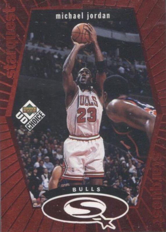 Michael Jordan 1998 UD Choice #SQ30 StarQuest - Red PSA 10