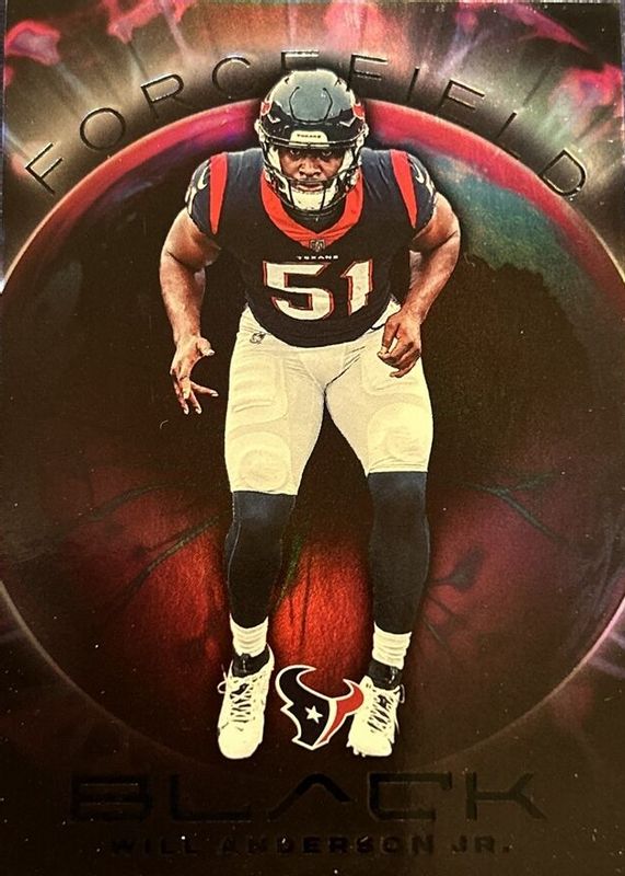 Will Anderson Jr. 2023 Black #FOR-12 ForceField /(SSP) Rookie RAW