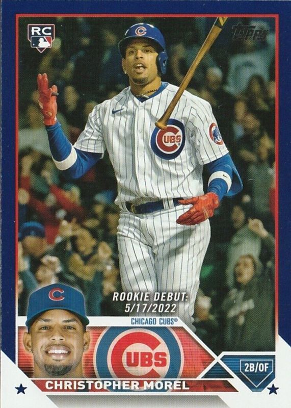 Christopher Morel 2023 Topps Update #US163 Rookie Debut - Royal Blue Rookie RAW