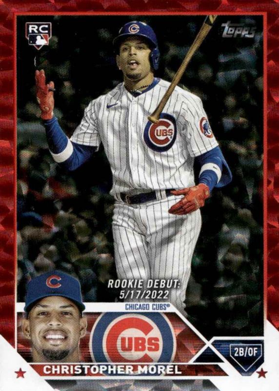 Christopher Morel 2023 Topps Update #US163 Rookie Debut - Red Foil /199 Rookie SGC 9.5