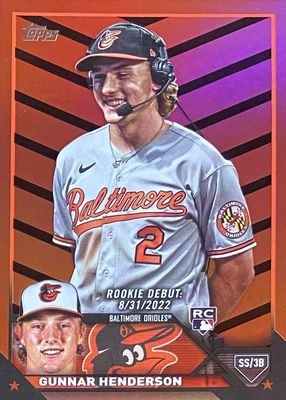 2023 Topps Update #US18 Rookie Debut - Orange & Black Foil