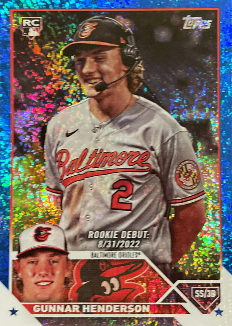 Gunnar Henderson 2023 Topps Update #US18 Rookie Debut - Blue 