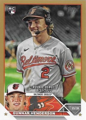 2023 Topps Update #US18 Rookie Debut - Gold /2023