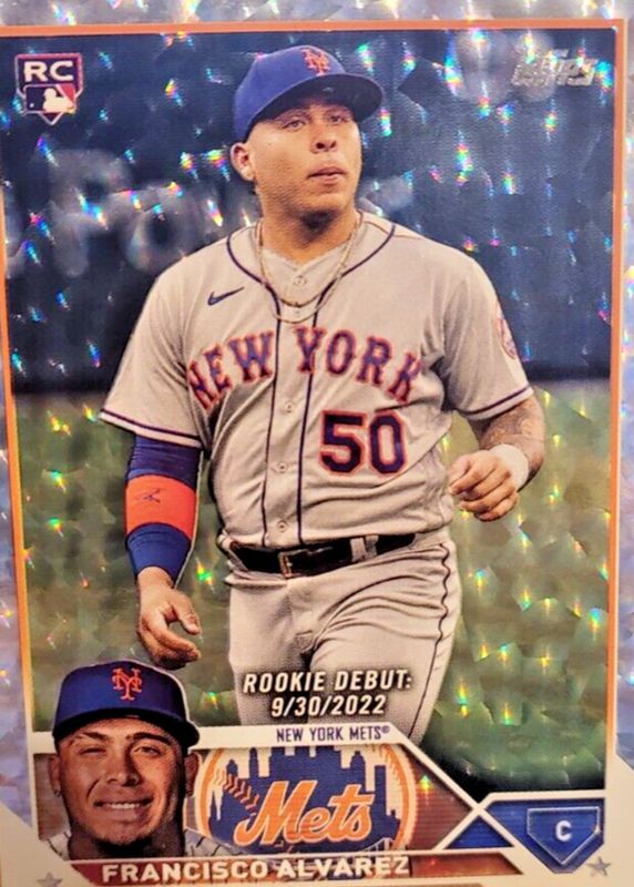 Francisco Alvarez 2023 Topps Update #US255 Rookie Debut - Silver Patterned Foil Rookie SGC 10