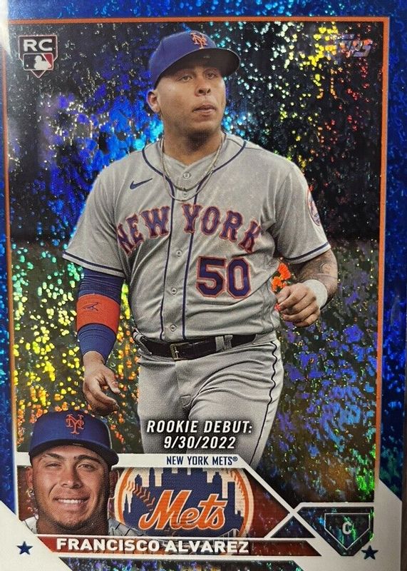 Francisco Alvarez 2023 Topps Update #US255 Rookie Debut - Blue Foil /999 Rookie SGC 10