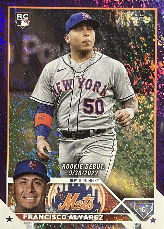 Francisco Alvarez 2023 Topps Update #US255 Rookie Debut - Purple Foil /799 Rookie RAW