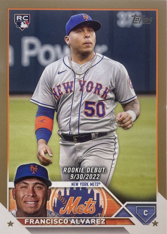 Francisco Alvarez 2023 Topps Update #US255 Rookie Debut - Gold /2023 Rookie SGC 9.5