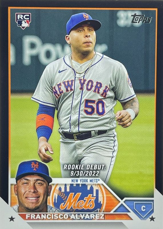 Francisco Alvarez 2023 Topps Update #US255 Rookie Debut - Black /72 RAW