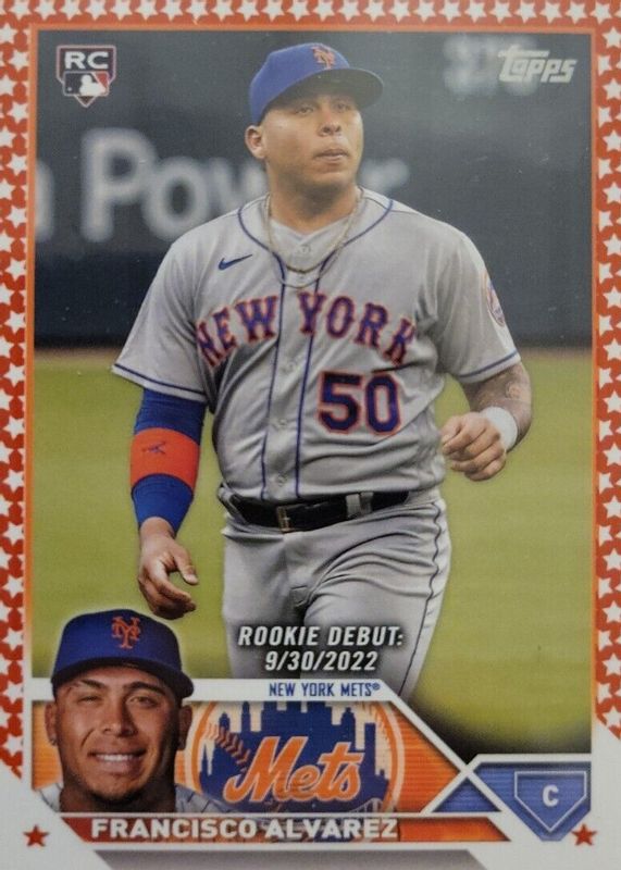 Francisco Alvarez 2023 Topps Update #US255 Rookie Debut - Independence Day /76 RAW