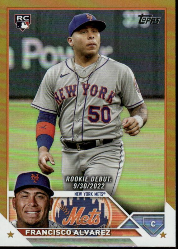 Francisco Alvarez 2023 Topps Update #US255 Rookie Debut - Gold Foil Rookie SGC 10