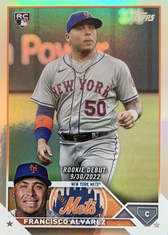 Francisco Alvarez 2023 Topps Update #US255 Rookie Debut - Rainbow Foil RAW