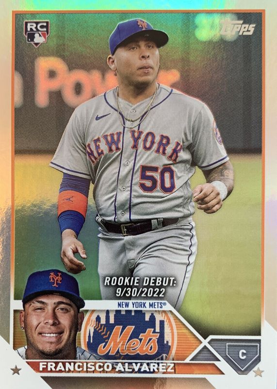 Francisco Alvarez 2023 Topps Update Rookie Debut - Rainbow Foil 