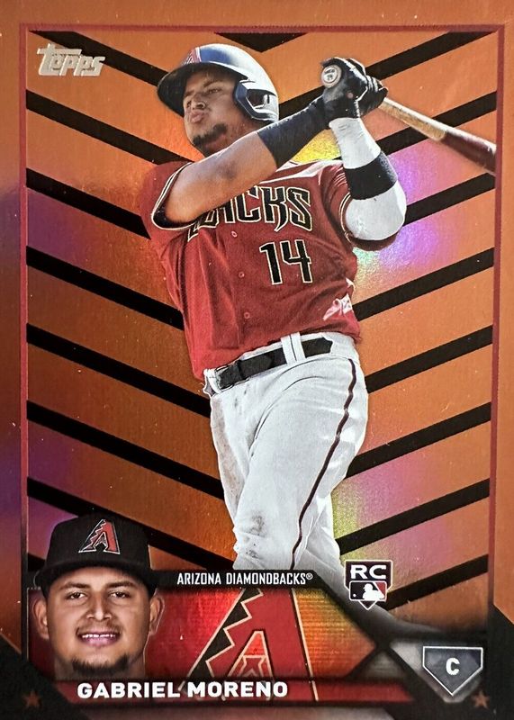 Gabriel Moreno 2023 Topps Update #US161 Orange & Black Foil Rookie RAW