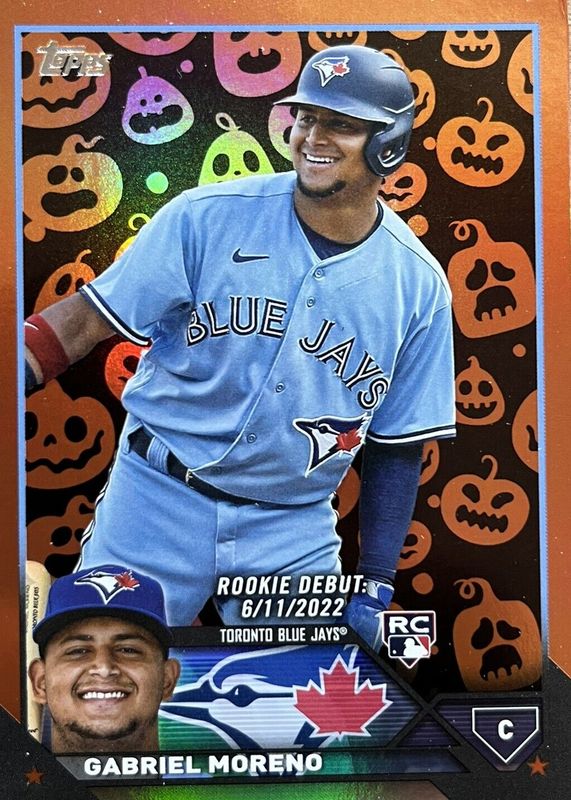 Gabriel Moreno 2023 Topps Update #US290 Rookie Debut - Jack O' Lantern Foil PSA 10