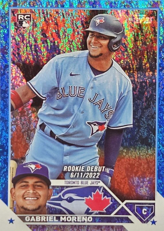 Gabriel Moreno 2023 Topps Update #US290 Rookie Debut - Blue Foil /999 PSA 10