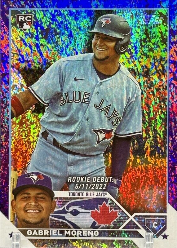 Gabriel Moreno 2023 Topps Update #US290 Rookie Debut - Purple Foil /799 Rookie SGC 10