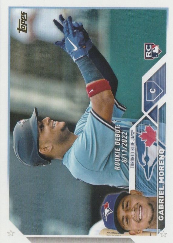 Gabriel Moreno 2023 Topps Update #US290 Rookie Debut - Golden Mirror Image Variation /(SSP) RAW