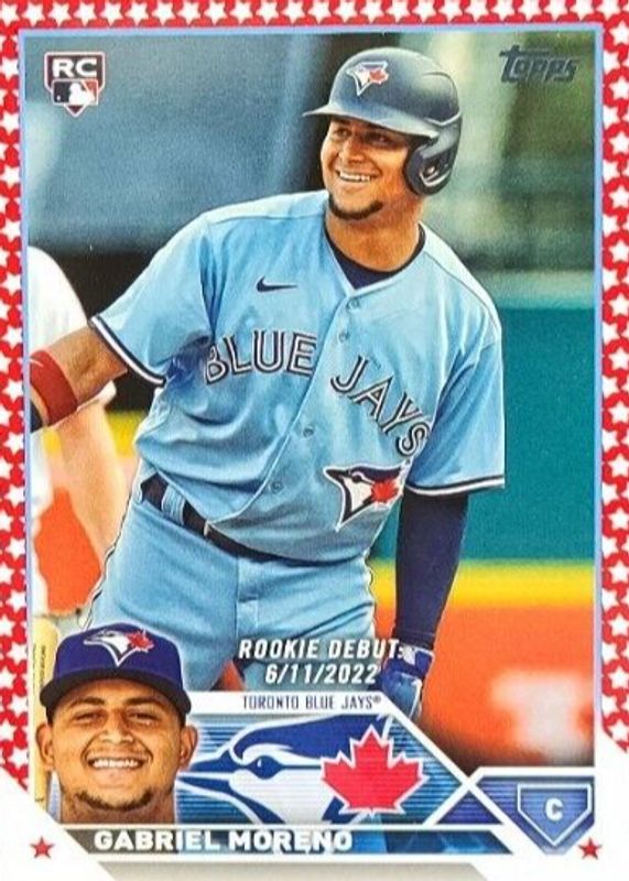 Gabriel Moreno 2023 Topps Update #US290 Rookie Debut - Independence Day /76 RAW