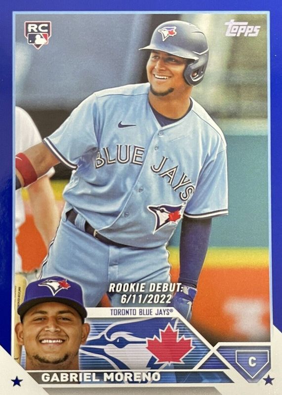 Gabriel Moreno 2023 Topps Update #US290 Rookie Debut - Royal Blue RAW