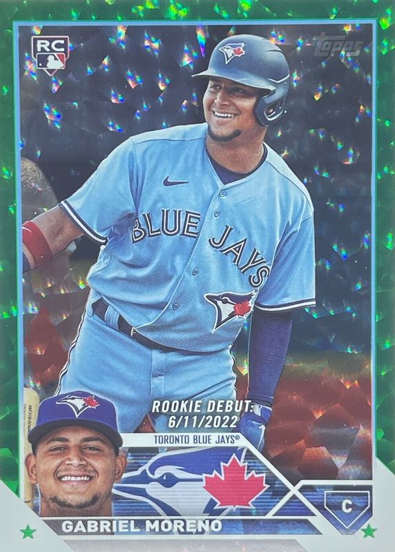 Gabriel Moreno 2023 Topps Update #US290 Rookie Debut - Green Foil /499 RAW