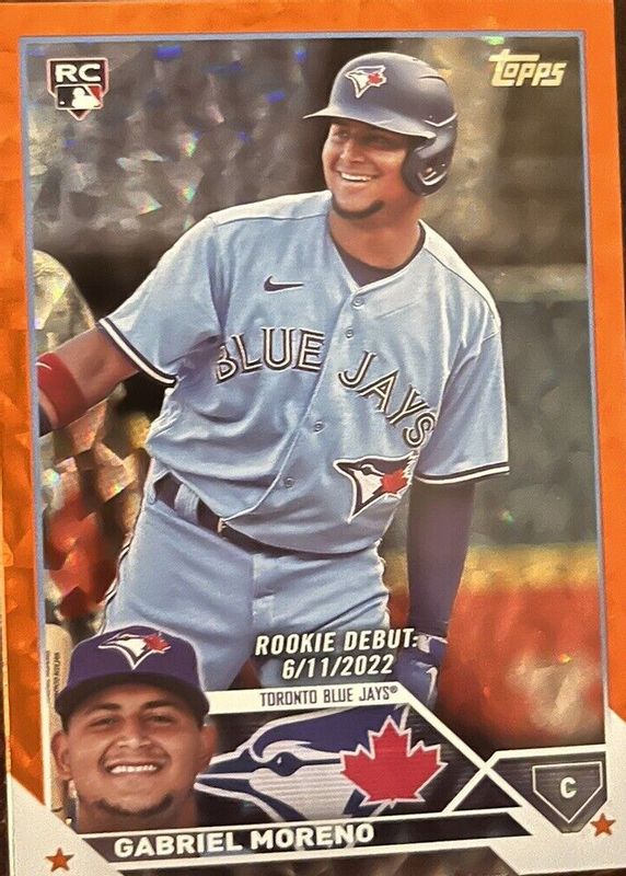 Gabriel Moreno 2023 Topps Update #US290 Rookie Debut - Orange Foil /299 RAW